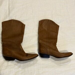 Ladies cowboy boots genuine leather